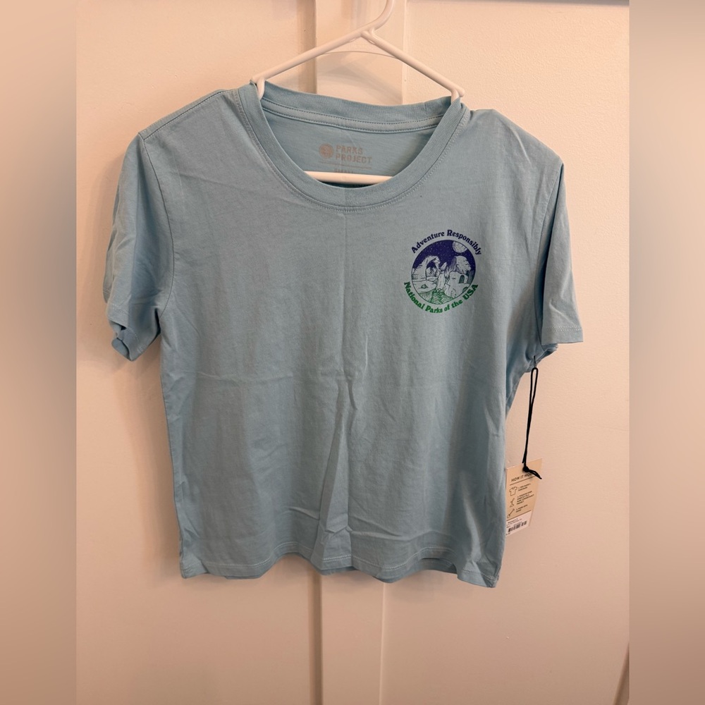 Brand new National Park Light Blue Short Sleeve Tee